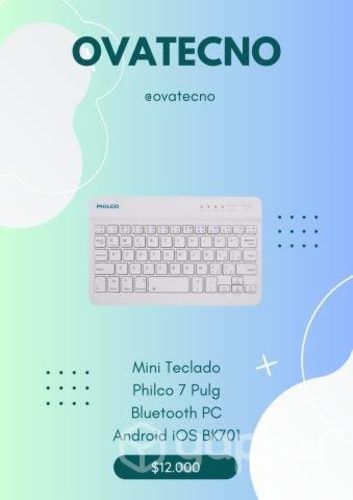Mini Teclado Philco 7 Pulg Bluetooth PC Android iO