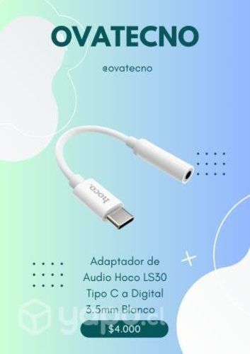 Adaptador De Audio Hoco LS30 Tipo C A Digital 3.5m