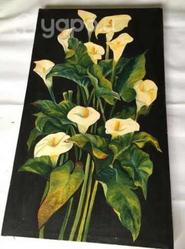 Cuadro en óleo pintado a mano: Calas en la Noche