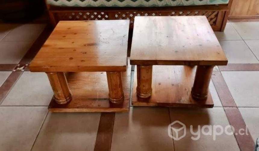 Juego de living de madera sólida pino Oregón