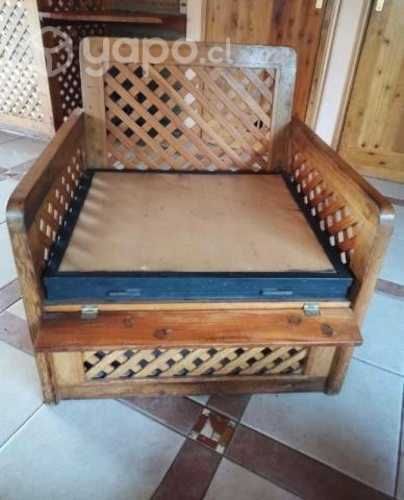 Juego de living de madera sólida pino Oregón