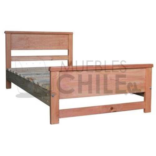 Cama madera 1plaza c/ colchón