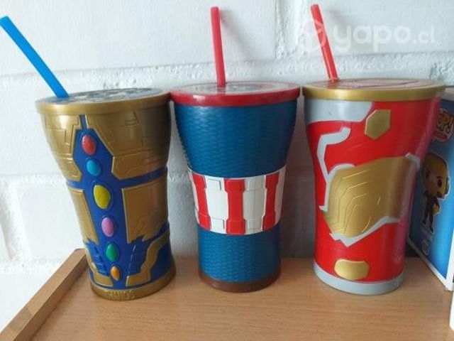 Los vengadores Vasos de cine iron man,thanos,capi