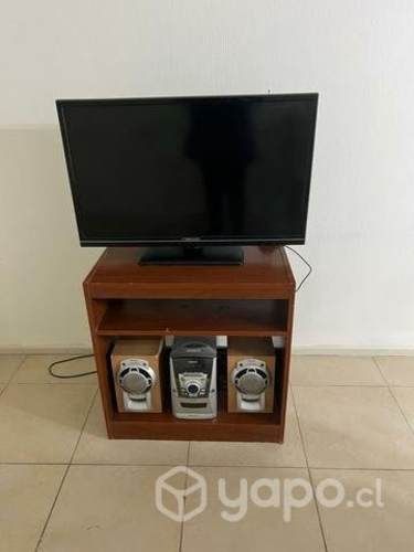 Televisor + radio + mueble