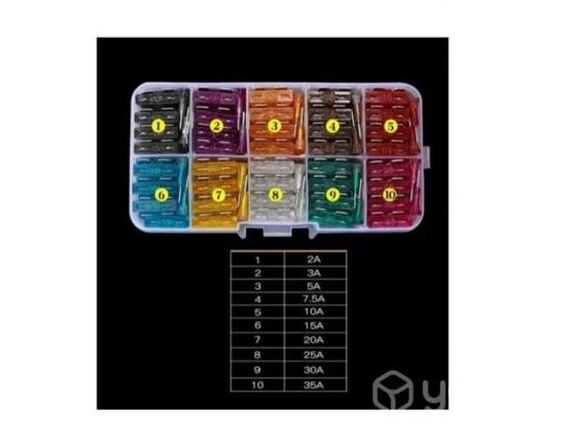 Set 120 Fusibles Estandar Amperes 5 - 10 - 15 - 20
