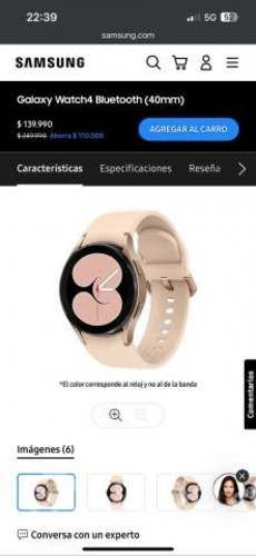 Samsung Galaxy Smart Watch 4 Rosa 4mm