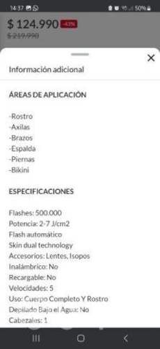 Depiladora gama velia