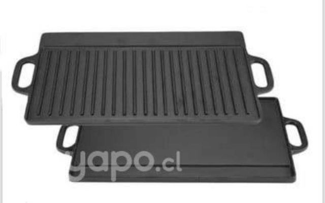 Plancha churrasquera fierro fundido rectangular 46