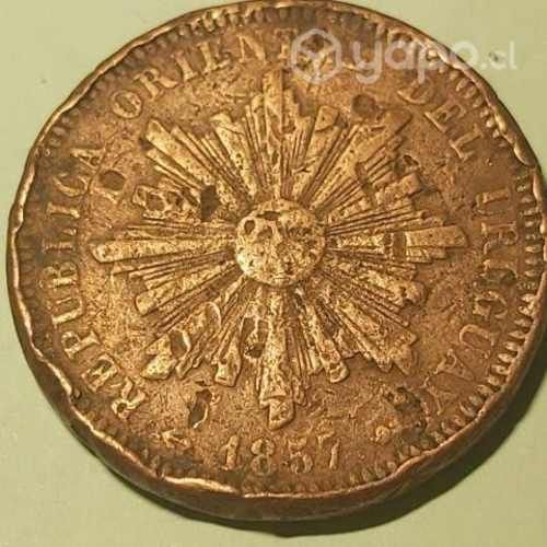 Moneda 40 Centesimos año 1857 Uruguay