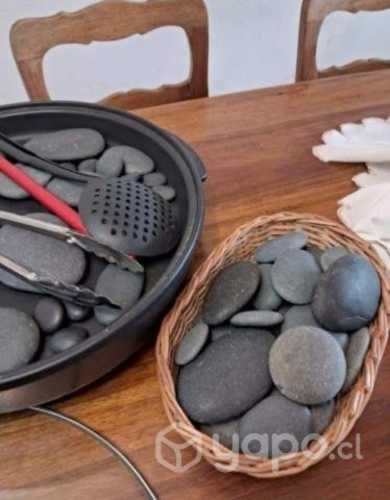 Olla piedra calientes más piedra y accesorios