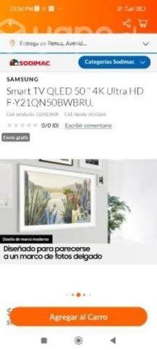 Smart TV Samsung 50" the frame NUEVO Embalado