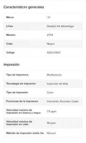 Impresora a color multifunción HP Deskje