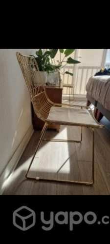 Sillas/ Sitiales Guldstol color oro x4