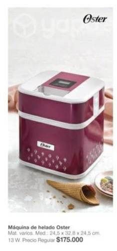 Máquina para hacer helados oster