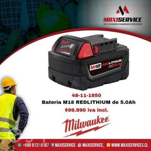 48-11-1850 Batería M18 REDLITHIUM XC de 5.0Ah