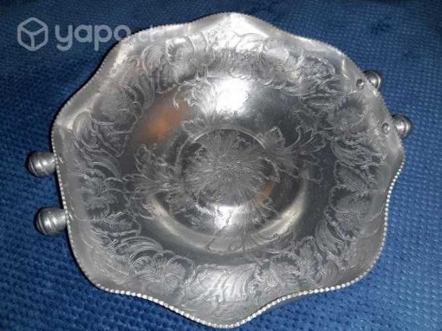 Bandeja Restaurada Antigua y Pulida Grande 34cms