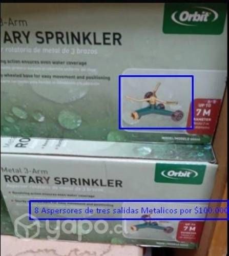 Aspersores 3 Salidas Metalicas