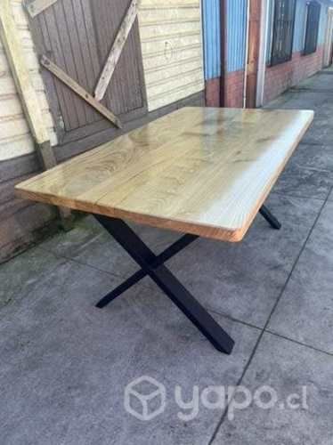 Mesa estilo industrial (castaño solido)