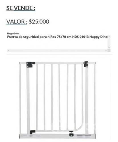 Puerta de seguridad para niños 75x70 cm HDS-01013