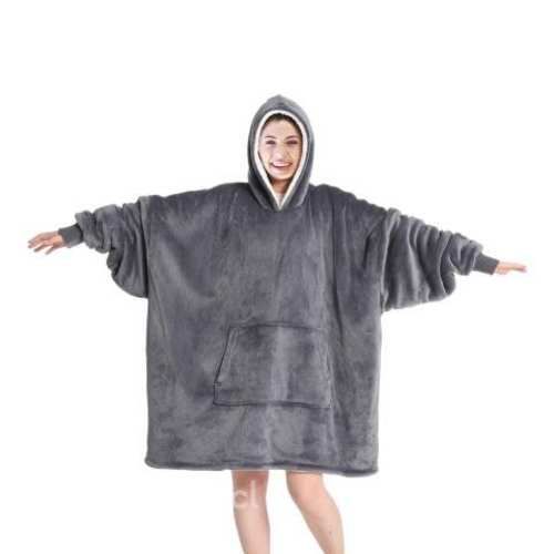 Polerón Gris Sherpa Chiporro Huggle Hoodie Unisex