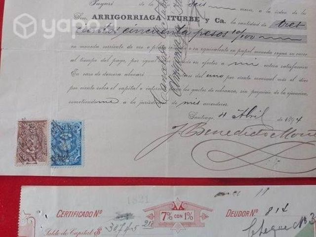 Documentos bancarios antiguos