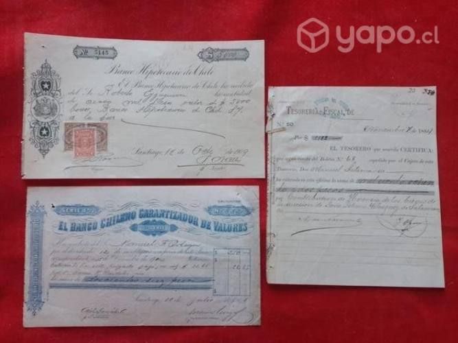 Documentos bancarios antiguos