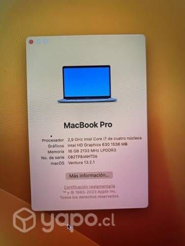 Macbook pro 15 2018