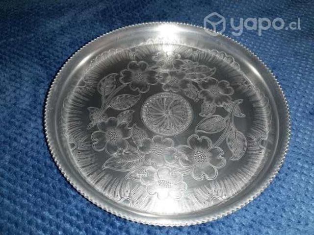 Bandeja Antigua Pulida Restaurada 23cms