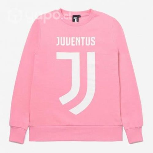 Juventus Poleron Mujer C/ Logo Rosa Estampado