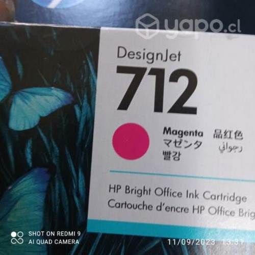 Tintas HP 712 colores originales