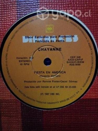 Chayanne Vinilo 7&quot; o 45s Single Original 1987
