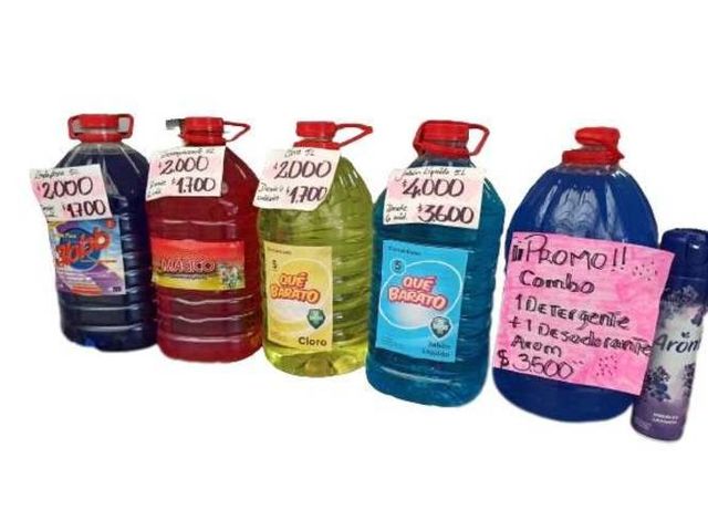 Detergente, jabon liquido, desinfectante y mas