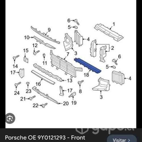Soporte radiador Porsche cayenne