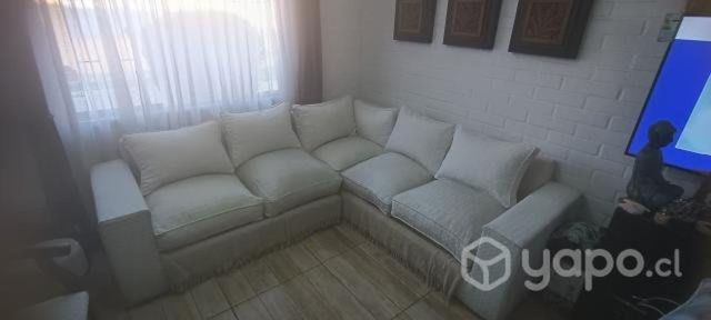 sofá modular y dos sitiales