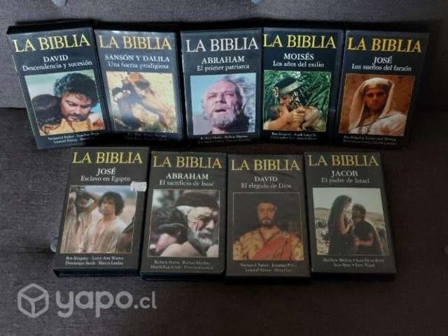 Películas VHS originales colección La Biblia son 9
