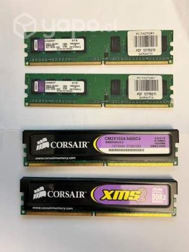 4 Memorias DIMM DDR2 1GB