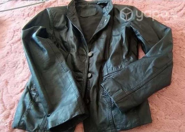 Chaqueta de cuero legítimo negra M
