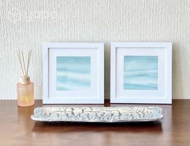 Cuadros acuarela turquesa