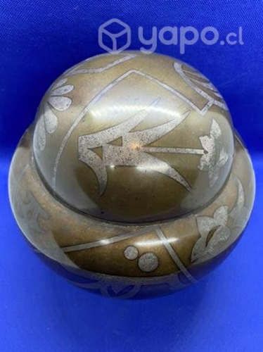 Antiguo potiche Art Deco bronce bañado Plata WMF