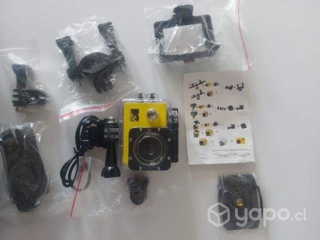 Cámara go pro resistente al agua con accesorios