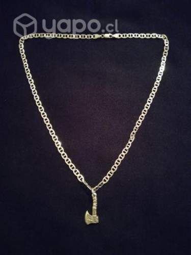 Cadena de plata italiana + Acha vikinga