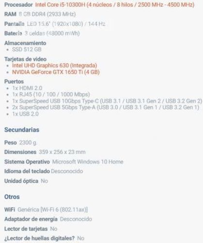 ASUS TUF FX506LI-HN039T 3 años de uso