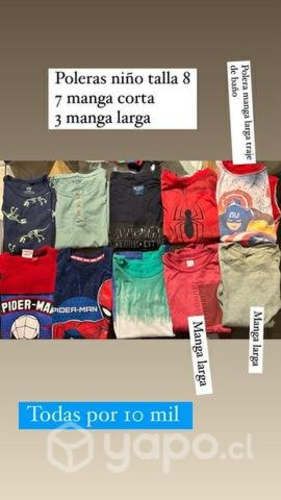 Poleras niño , lote completo
