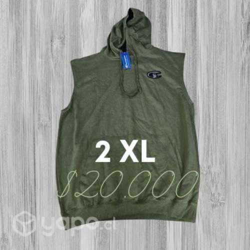 Poleron champion sin mangas 2 xl