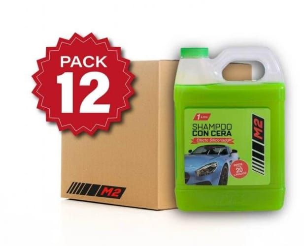 12 Unidades Shampoo Con Cera M2 1 Litro