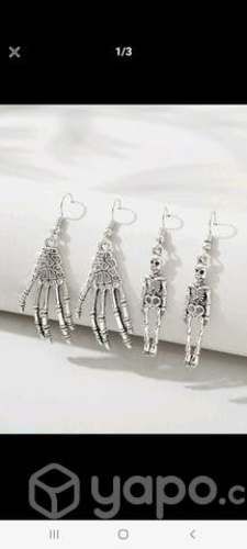 Hallowen Aros plata envejecida nuevos