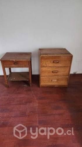 Conjunto de muebles auxiliares a restaurar