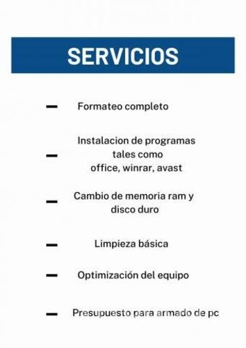 Servicio técnico pc y notebook