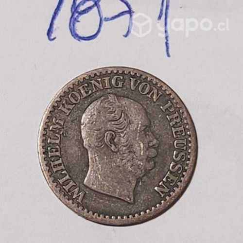Moneda de plata Prusia 1871
