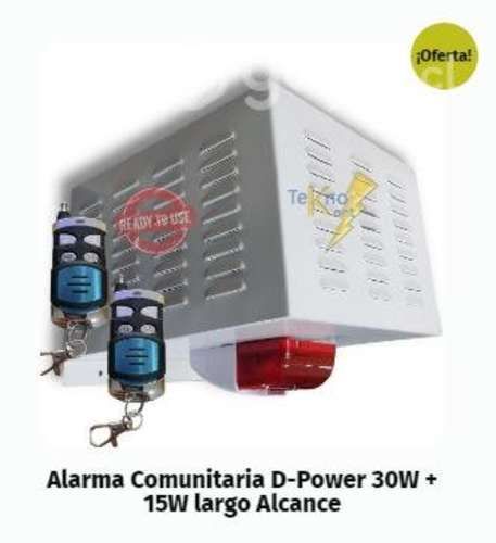 Alarma Comunitaria D-Power 30W + 15W largo Alcance
